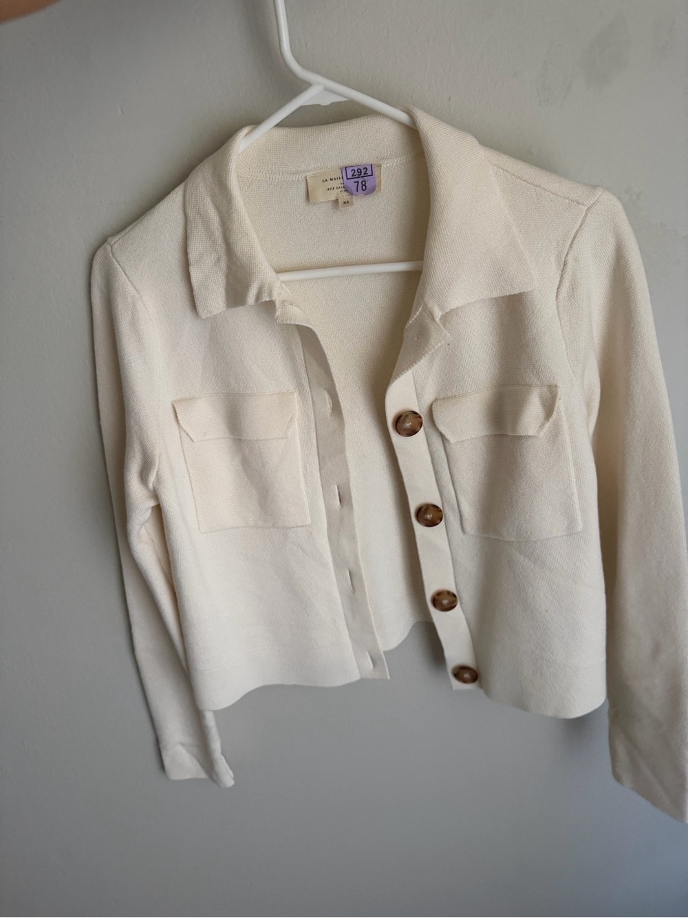 Sezane Betty Cardigan- Ecru